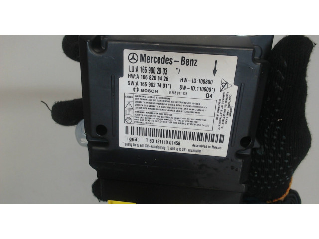 Блок управления подушками безопасности  Mercedes ML W166 2011-     