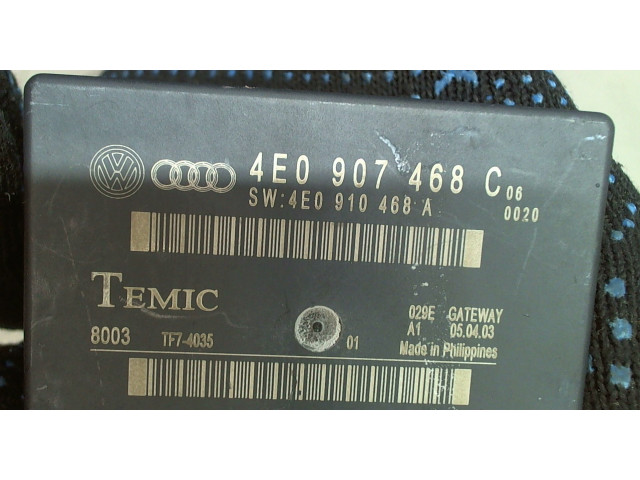 Блок комфорта  Audi A8 (D3) 2002-2005      4E0907468C    