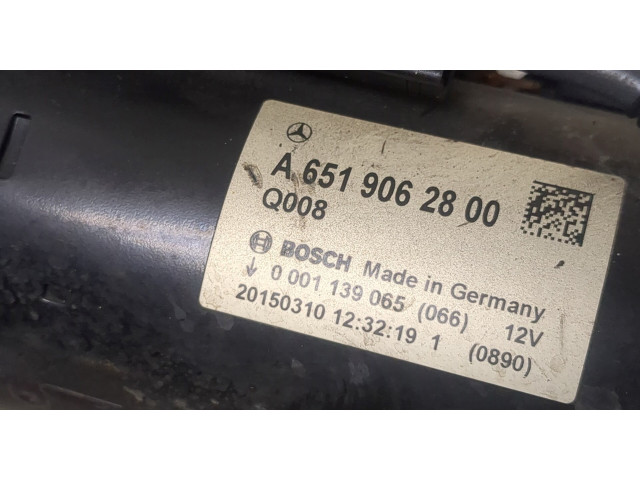 Стартер  Mercedes E W212 2013-2016 2.1  A6519062800, 0001139065   