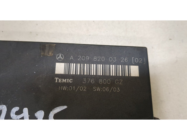Блок комфорта  Mercedes CLK W209 2002-2009      A2098200326  