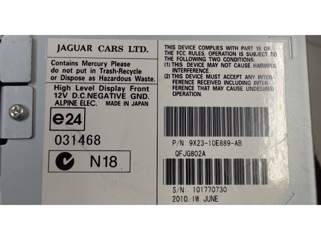 Дисплей бортового компьютера  Jaguar XF 2007–2012 9X2310E889AB        