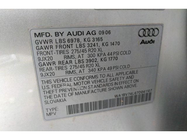 Бампер  Audi Q7 2006-2009 передний    4L0807105A