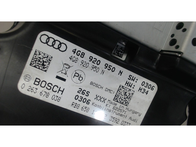 Панель приборов  Audi A6 (C7) 2011-2014       4G890950N     2  Дизель