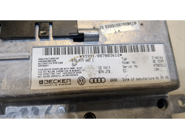 Дисплей мультимедиа  Audi A6 (C6) 2005-2011 8T0919603C         