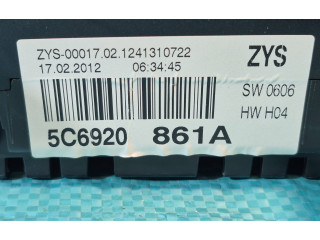 Přístrojová deska  Volkswagen Jetta VI 2012 5C6920861A, ZYS0001702  
