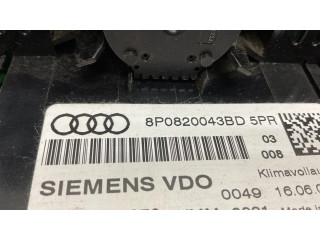 Блок управления климат-контролем 8P0820043BD   Audi A3 S3 8P