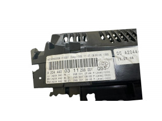 Přístrojová deska  Mercedes-Benz C W204 2008 A2045407611, A2044400311  