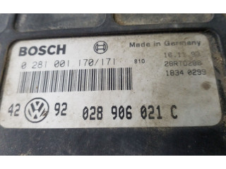 Блок управления двигателя 028906021C, 0281001170   Volkswagen Golf III