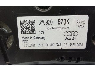 Přístrojová deska  Audi A3 S3 A3 Sportback 8P 2012 8V0920870K  