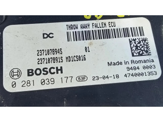 Блок управления двигателя 237107894S, 0281039177   Dacia Lodgy