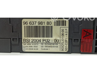 Pojistková skříňka Řídící jednotka BSM 9663798180, 6580NE   Peugeot 308 2008