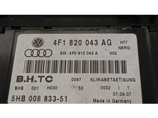 Блок управления климат-контролем 4F1820043AG, 5HB00883351   Audi A6 S6 C6 4F