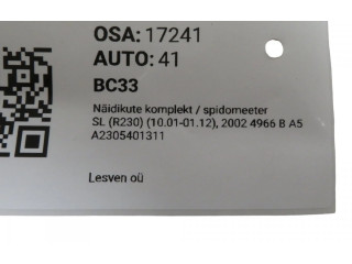 Přístrojová deska  Mercedes-Benz SL R230 2002 A2305401311, A2305401311  
