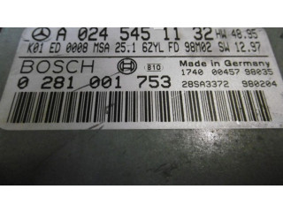 Řídící jednotka A0245451132, 0281001753   Mercedes-Benz E AMG W210 1996