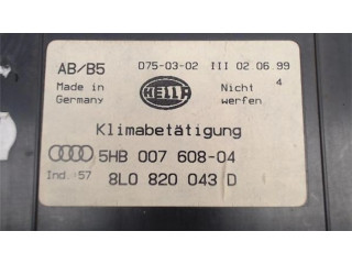 Блок управления климат-контролем 8L0820043D, 5HB007608-04   Audi A3 S3 8L