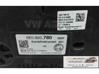 Přístrojová deska  Skoda Octavia Mk3 (5E) 2015 5E0920780, 5E0920780  