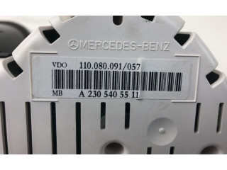 Přístrojová deska  Mercedes-Benz SL R230 2004 110080091039, A2305405048  