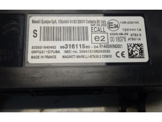 Řídící jednotka 9831611580   Peugeot 2008 I 2020