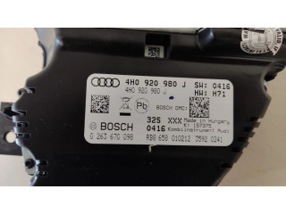 Панель приборов 4H0920980J, 0263670098   Audi A8 S8 D4 4H       