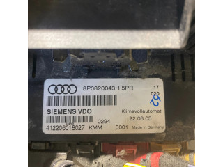 Блок управления климат-контролем 8P0820043H, 412206018027   Audi A3 S3 8P