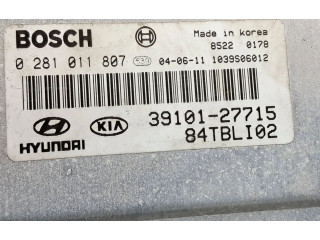 Блок управления двигателя 3910127715, 0281011807   Hyundai Getz