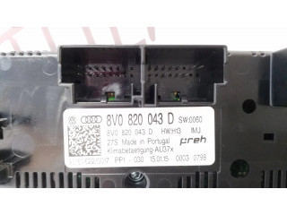 Блок управления климат-контролем 8V0820043D, SW0060   Audi A3 S3 8V