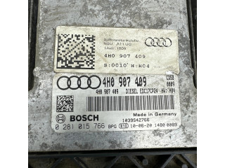 Блок управления двигателя 4H0907409, 0281015766   Audi A8 S8 D4 4H