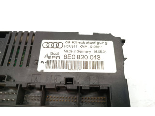 Блок управления климат-контролем 8E0820043   Audi A4 S4 B6 8E 8H