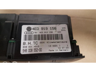 Блок управления климат-контролем 4E0919158, 4E0910158   Audi A8 S8 D3 4E