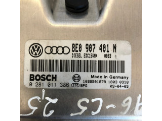 Блок управления двигателя 8E0907401N, 1039S01878   Audi A6 S6 C5 4B