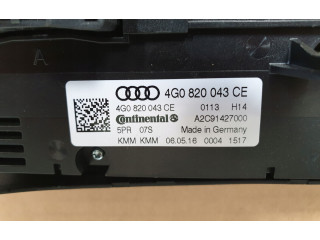 Блок управления климат-контролем 4G0820043CE, 4G0820043CE   Audi A6 S6 C7 4G