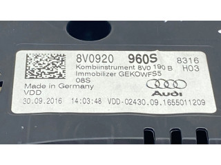 Панель приборов 8V0920960S, 1655011209   Audi A3 S3 8V       