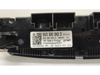 Блок управления климат-контролем 8V0820043D, 901516220016   Audi A3 S3 8V