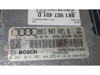 Блок управления двигателя 8K1907401D, 0281014881   Audi A4 Allroad