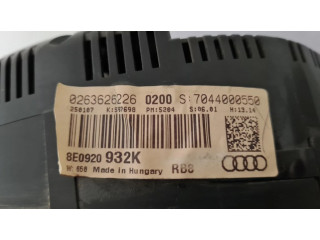 Панель приборов 8E0920932K, 0263626226   Audi A4 S4 B6 8E 8H       