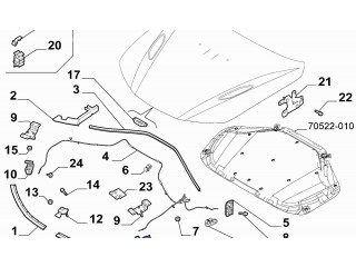 Замок капота 50563899, 50547307   Alfa Romeo Giulia