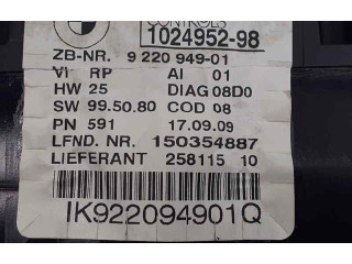 Přístrojová deska  BMW 1 E81 E87 2009 102495298, 922094901  