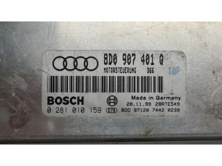 Блок управления двигателя 8D0907401Q, 0281010159   Audi A4 S4 B5 8D