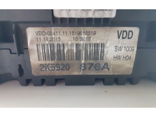 Přístrojová deska  Volkswagen Caddy 2014 2K5920876A  