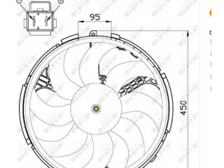 Вентилятор радиатора     46723520, 47507    Fiat Stilo 1.9