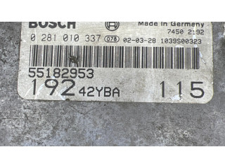 Блок управления двигателя 55182953, 0281010337   Fiat Stilo