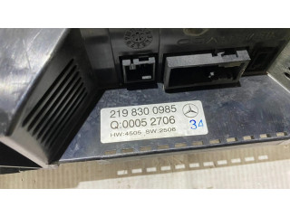 Блок управления климат-контролем 2198300985, A2198300985   Mercedes-Benz CLS C219