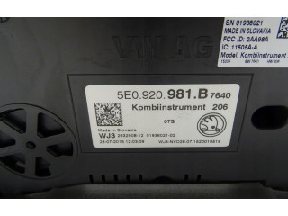 Přístrojová deska  Skoda Octavia Mk3 (5E) 2016 5E0920981B  