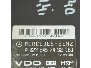 Блок управления двигателя A1661402400, A0275457432   Mercedes-Benz A W168