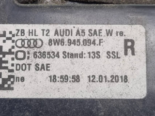 Задний фонарь правый 8W6945094F, 636534    Audi S5 F5   2016- года