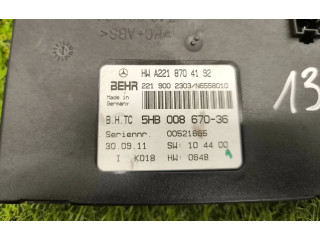 Модуль блока управления кондиционером A2218704192, 5HB00867036   Mercedes-Benz S W221