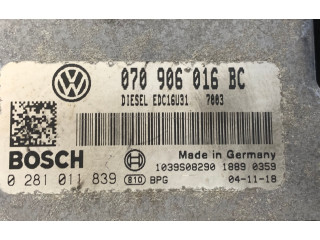 Блок управления двигателя 070906016BC, 0281011839   Volkswagen Touareg I