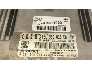 Блок управления двигателя 03L906018KM, 0281018748   Audi A4 S4 B8 8K