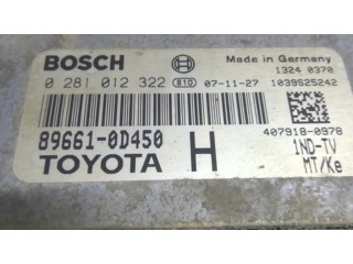 Řídící jednotka 896610D450, 0281012322   Toyota Yaris 2008