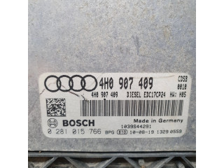 Блок управления двигателя 4H0907409, 0281015766   Audi A8 S8 D4 4H